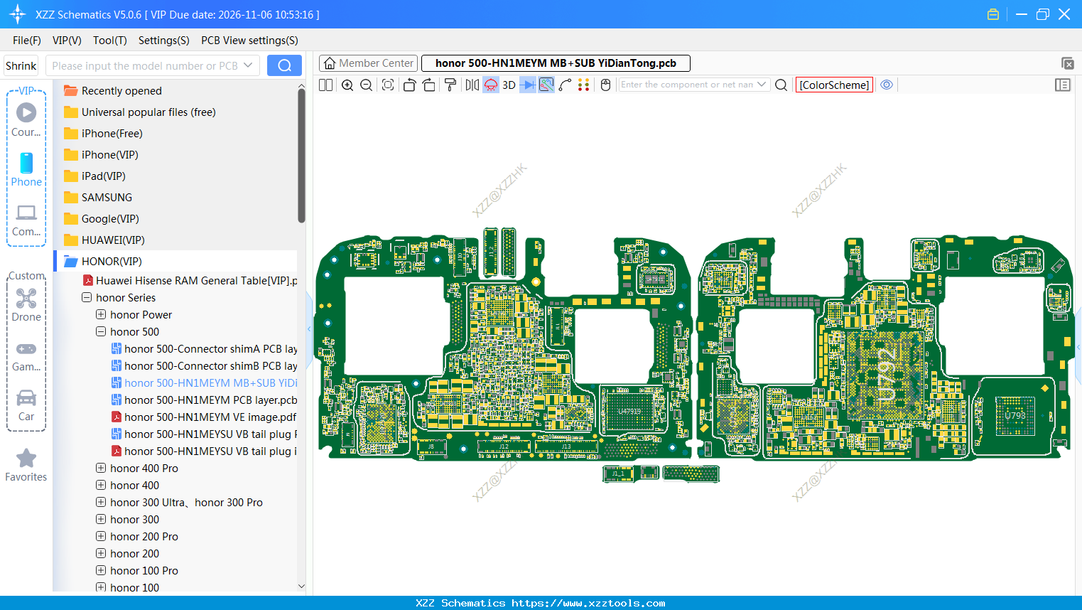 Honor 500-HN1MEYM MB+SUB bitmap